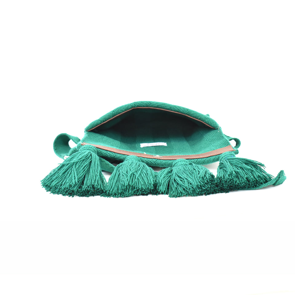 Fringe Clutch and Crossbody Clutch Purse - Evergreen